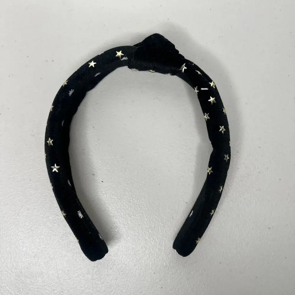 Lele Sadoughi Petite Black Velvet Star Headband